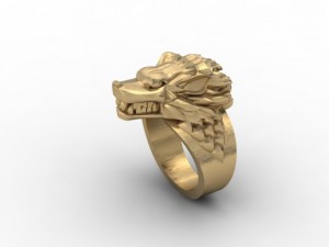 wolf ring 3D Print Model