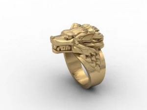 cincin serigala Model Cetak 3D