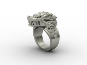 wolf ring 3D Print Model
