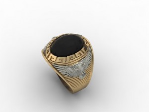 jewellery man ring eagle 3D 프린트 모델