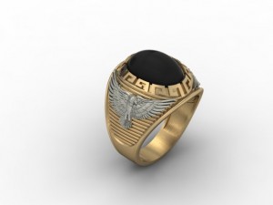 jewellery man ring eagle 3D 프린트 모델