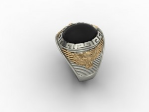 jewellery man ring eagle 3D 프린트 모델