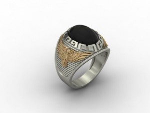 jewellery man ring eagle 3D 프린트 모델
