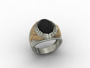 jewellery man ring eagle 3D 프린트 모델
