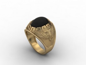 jewellery man ring eagle 3D 프린트 모델