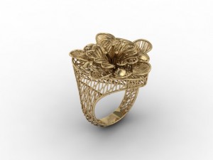 jewellery ring flower 3D Принт Модель