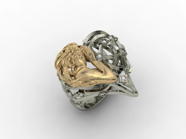 jewellery ring 3D Print Model .c4d .max .obj .3ds .fbx .stl .blend 