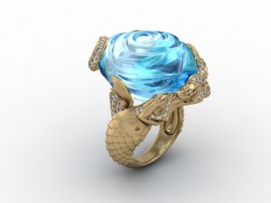 jewellery ring mermaid 3D Принт Модель