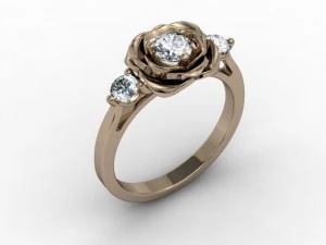 jewellery ring rose 3D Print Model