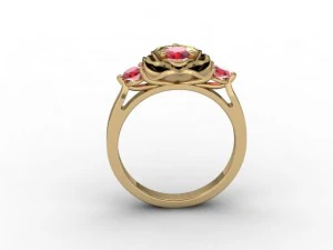 jewellery ring rose 3D Print Model