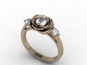 jewellery ring rose 3D Print Model