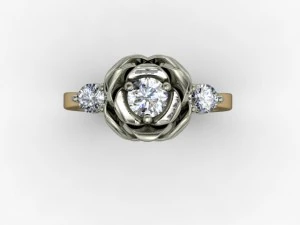 jewellery ring rose 3D Print Model