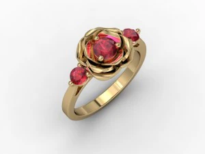 jewellery ring rose 3D Print Model