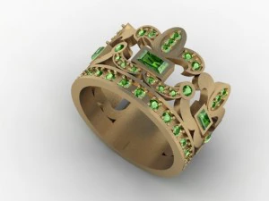 jewellery ring crown 3D Print Model