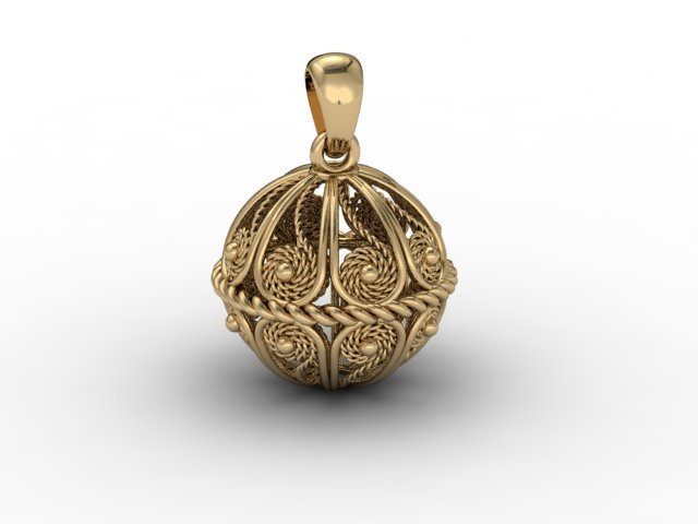 filigran pendant 3D प्रिंट मॉडल .c4d .max .obj .3ds .fbx .stl .blend 