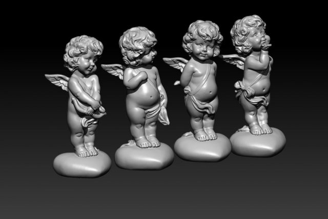cupid statues model 3D मॉडल .c4d .max .obj .3ds .fbx .stl .blend 