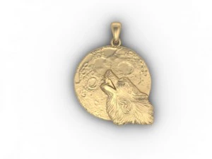 loup lune hurlant Modèles 3D en vedette