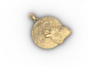 wolf moon howling Model do druku 3D