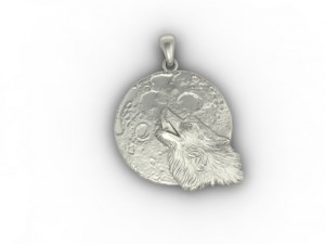 wolf moon howling Model do druku 3D