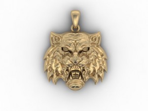 tiger amur pendant 3D Print Model