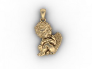 baby angel pendant 3D Print Model