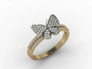 butterfly ring 3D Print Model