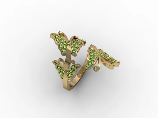 butterfly ring 3D Print Model .c4d .max .obj .3ds .fbx .stl .blend 