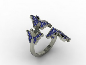 butterfly ring Modello di stampa 3D