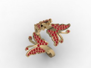 butterfly ring Modello di stampa 3D