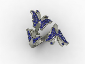 butterfly ring Modello di stampa 3D