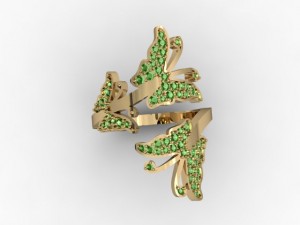 butterfly ring Modello di stampa 3D
