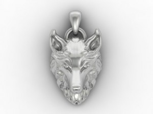 wolf pendant 3D 打印模型