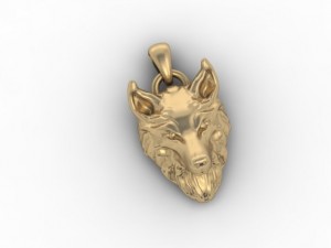 wolf pendant 3D 打印模型