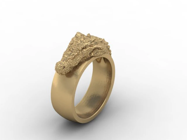 jewellery ring croc 3D Print Model .c4d .max .obj .3ds .fbx .stl .blend 