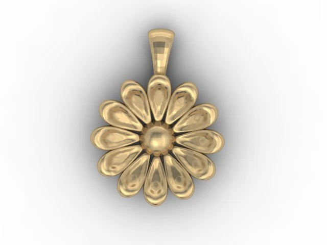 wisiorek z kwiatkiem Model do druku 3D .c4d .max .obj .3ds .fbx .stl .blend 