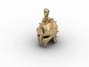 ヘルメットペンダント 3Dプリントモデル