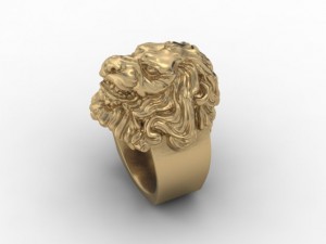 lion ring Model do druku 3D