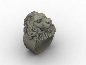 lion ring Model do druku 3D
