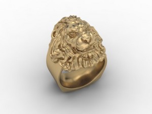 lion ring Model do druku 3D