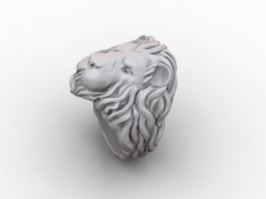 jewellery ring lion 3D Print Model