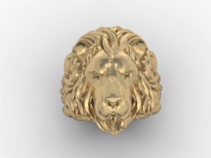 jewellery ring lion 3D Print Model