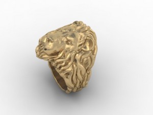 jewellery ring lion 3D Print Model