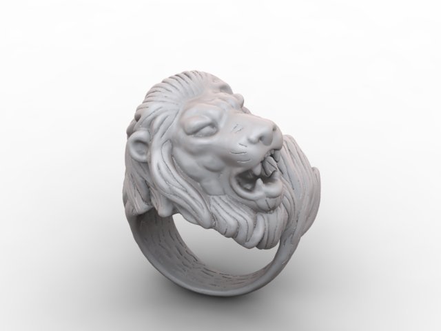 lion ring 3D Принт Модель .c4d .max .obj .3ds .fbx .stl .blend 