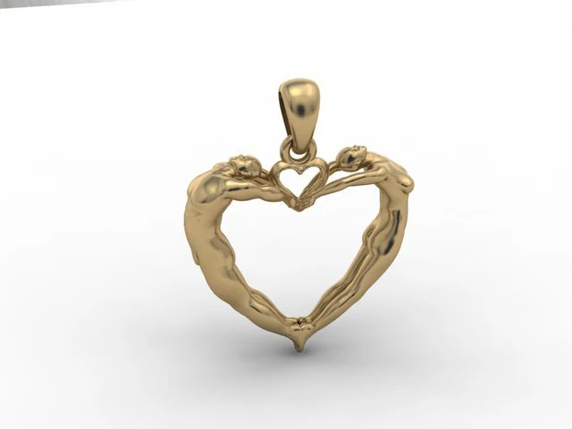 heart pendant 3D Print Model .c4d .max .obj .3ds .fbx .stl .blend