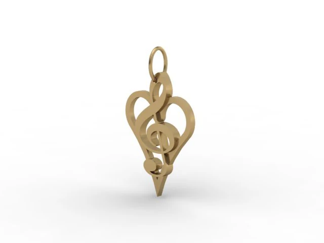 note pendant 3D Print Model .c4d .max .obj .3ds .fbx .stl .blend 