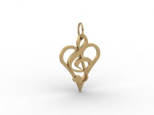note pendant 3D Принт Модель