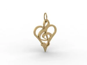 note pendant 3D Print Model