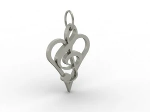 note pendant 3D Print Model
