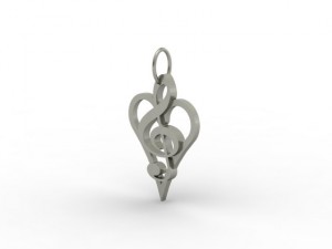 note pendant 3D Принт Модель