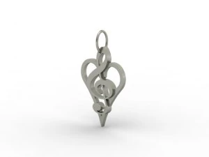 note pendant 3D Print Model
